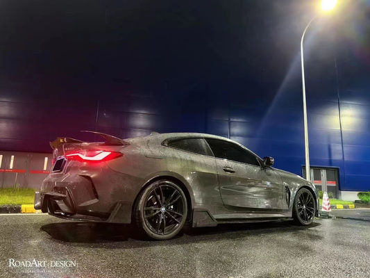 BMW 4シリーズ G22 G22 カーボンファイバー カーボンファイバー フロント ショベル ディフューザー スポイラー サイド スカート ドライ カーボンファイバー ボディ キット