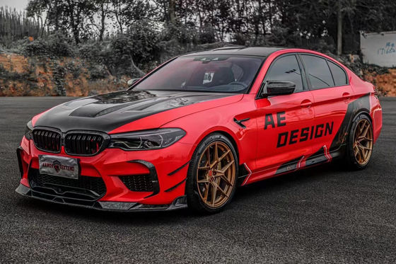 自動車部品 カーボンファイバーボディキット BMW M5 F90 M5 F90 カーボンファイバー フロントショベル ディフューザー スポイラー サイドスカート フード ボディキット