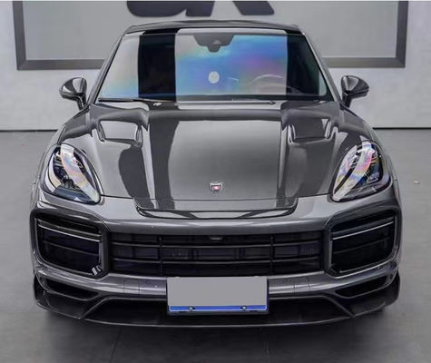 ポルシェ・カイエンカーボンファイバー ワイドボディキット カイエンアップグレード MSYスタイル カーボンファイバー フロントリップディフューザー スポイラーフード