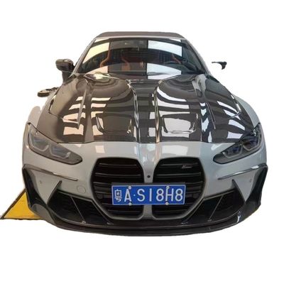 BMW G80 G82M3 M4 カーボンファイバーボディキット G80 G82M3 M4 アップグレードされたパクテックズスタイル フロントリップディフューザースポイラーフッド