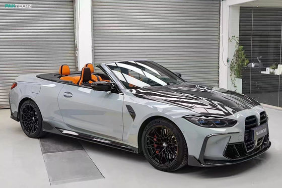 BMW G80 G82M3 M4 カーボンファイバーボディキット G80 G82M3 M4 アップグレードされたパクテックズスタイル フロントリップディフューザースポイラーフッド