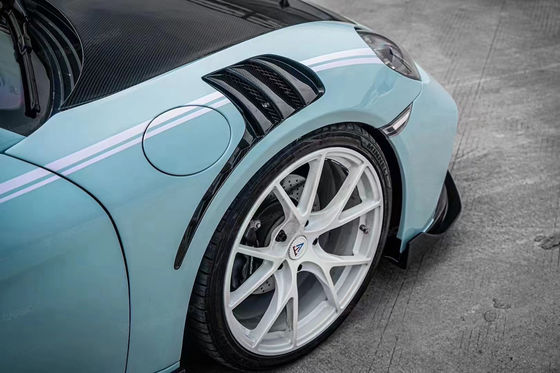 レイクブルー GTS ポルシェ ボディキット 718 サイドスカート 2017 - 2019 バンパースポイラー