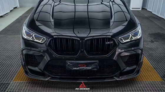 BMW X6M F96 カーボンファイバーボディキット X6M F96 AEスタイルカーボンファイバーフロントリップディフューザー
