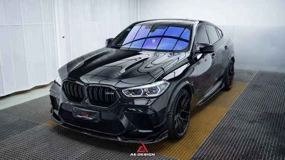 BMW X6M F96 カーボンファイバーボディキット X6M F96 AEスタイルカーボンファイバーフロントリップディフューザー