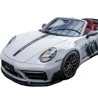 ポルシェ 992s カーボンファイバー ボディキット 992s AE スタイル ドライ カーボンファイバー フロント リップ ディフューザー スポイラー サイドスカート