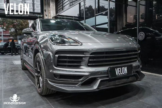 2019年 ポーシェ・カイエン パーソニーキット サイドスカート ドライカーボンファイバー ディフューザー スポイラー