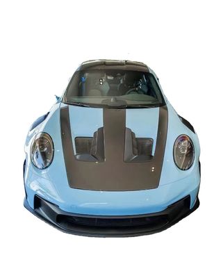 ブルーポルシェ ボディキット 992 GT3RS スタイル ドライ カーボンファイバー フード