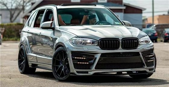 BMW X5 X5M ワイドボディキット X5 X5M アップグレードされたRD カーボンファイバースタイル 前後 バンパー・スポイラー フード ワイドボディキット