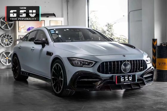 メルセデス AMG GT50 53 63 カーボンファイバー ボディキット AMG GT50 53 63 アップグレードされたトップスタイル カーボンファイバー フロント リップディフューザー スポイラー