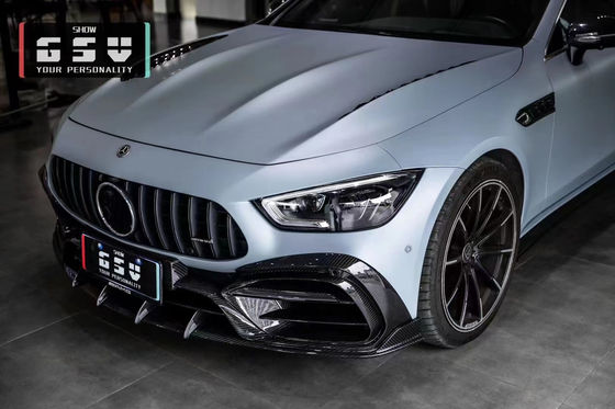 メルセデス AMG GT50 53 63 カーボンファイバー ボディキット AMG GT50 53 63 アップグレードされたトップスタイル カーボンファイバー フロント リップディフューザー スポイラー