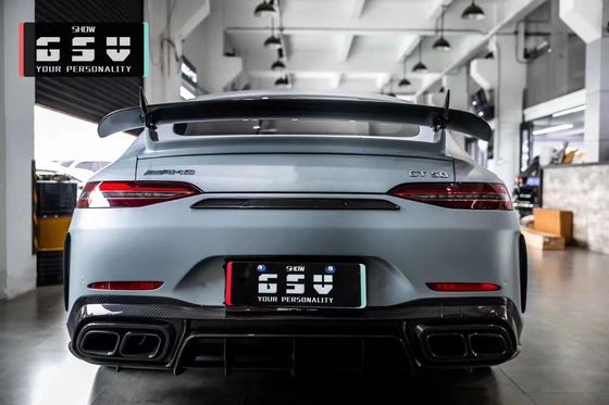メルセデス AMG GT50 53 63 カーボンファイバー ボディキット AMG GT50 53 63 アップグレードされたトップスタイル カーボンファイバー フロント リップディフューザー スポイラー