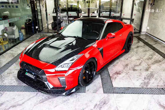 ニッサン GTR ボディキット GTR R35 バリス式カーボンファイバー フロントとリア バンパースポイラー ボディキットをアップグレード