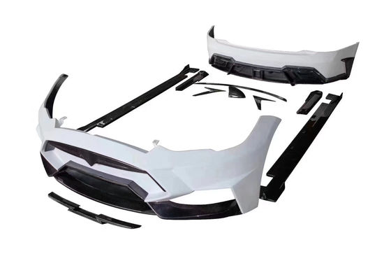 モデルSのボディキット カーボンファイバー フロントとバック バンパー サイドスカート テスラモデルSのスポイラー