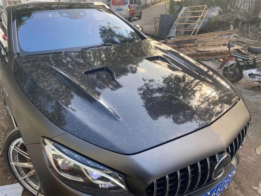 ベンツ W217 Sクラスクーペ カーボンファイバーカバー カーソリー W217 改良されたMSYスタイル マシンカバー