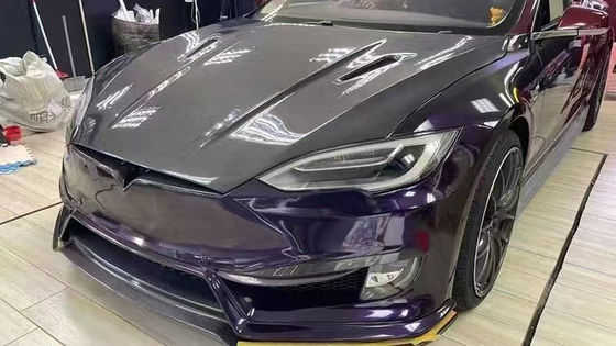 モデルSテスラボディキット 2017 - 2019 後部バンパースポイラー フードエンジン