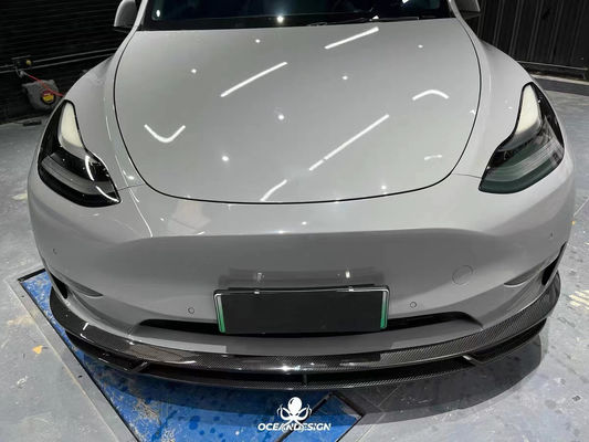 明るい白色モデルY 幅広く カスタマイズされた後部ディフューザー バンパー 乾燥炭素繊維