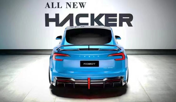 2024 修理 テスラ ボディキット カーボンファイバーモデル3 スポイラー ロボットスタイル フロント・アンド・リア・バンパー