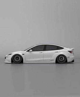 2020- テスラ ボディキット 樹脂繊維 LBスタイル テスラ モデル 3 スポイラー フロント リップ ディフューザー