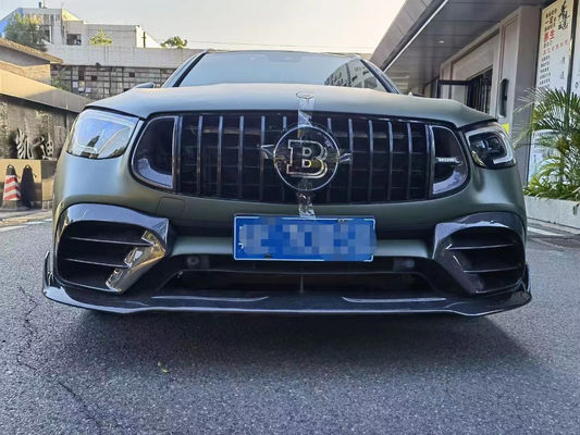 メルセデス・ベンツ GLC63 カーボンファイバーボディキット GLC63 アップグレードされたBSスタイル カーボンファイバー フロントリップディフューザー スポイラーボディキット