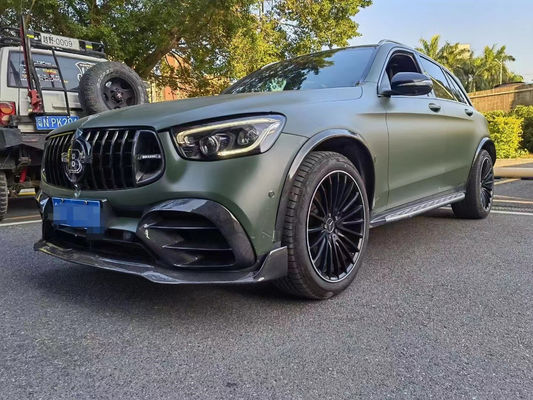 メルセデス・ベンツ GLC63 カーボンファイバーボディキット GLC63 アップグレードされたBSスタイル カーボンファイバー フロントリップディフューザー スポイラーボディキット