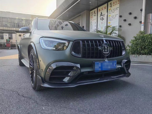 メルセデス・ベンツ GLC63 カーボンファイバーボディキット GLC63 アップグレードされたBSスタイル カーボンファイバー フロントリップディフューザー スポイラーボディキット