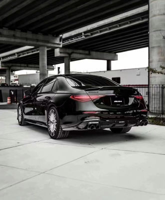 メルセデス Sクラス W223 S400 S450 カーボンファイバーボディキット W223 メイバッハ バススタイルのアップグレード フロントショベルディフューザースポイラー