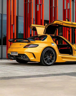 メルセデス SLS R197 カーボンファイバー ボディキット SLS アップグレード ブラックシリーズ スタイリング フロントとリア バンパー スポイラー フード