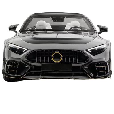 メルセデス SL63 カーボンファイバー ボディキット SL63 改良された MSY スタイル カーボンファイバー フロント リップ ディフューザー スポイラー ワイドボディキット