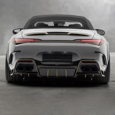 メルセデス SL63 カーボンファイバー ボディキット SL63 改良された MSY スタイル カーボンファイバー フロント リップ ディフューザー スポイラー ワイドボディキット