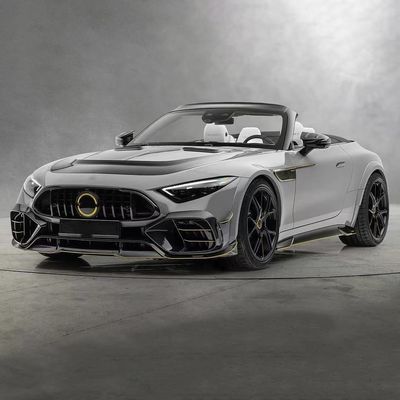 メルセデス SL63 カーボンファイバー ボディキット SL63 改良された MSY スタイル カーボンファイバー フロント リップ ディフューザー スポイラー ワイドボディキット