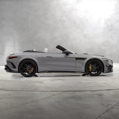 メルセデス SL63 カーボンファイバー ボディキット SL63 改良された MSY スタイル カーボンファイバー フロント リップ ディフューザー スポイラー ワイドボディキット