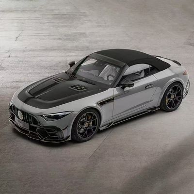 メルセデス SL63 カーボンファイバー ボディキット SL63 改良された MSY スタイル カーボンファイバー フロント リップ ディフューザー スポイラー ワイドボディキット