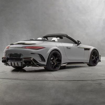 メルセデス SL63 カーボンファイバー ボディキット SL63 改良された MSY スタイル カーボンファイバー フロント リップ ディフューザー スポイラー ワイドボディキット