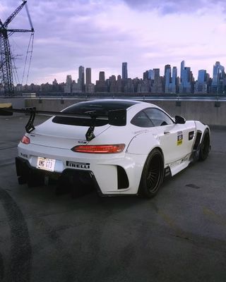 メルセデス AMG GT カーボンファイバー ワイドボディキット AMG GT 改良 CBE スタイル フロント リップ ディフューザー スポイラー ワイドボディキット