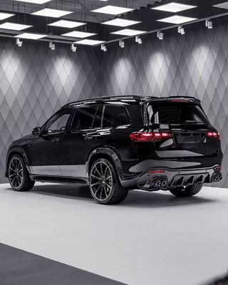 メルセデス X167 GLS450 カーボンファイバー ボディキット GLS アップグレード BSスタイル フロント リップ ディフューザー スポイラー ワイドボディキット