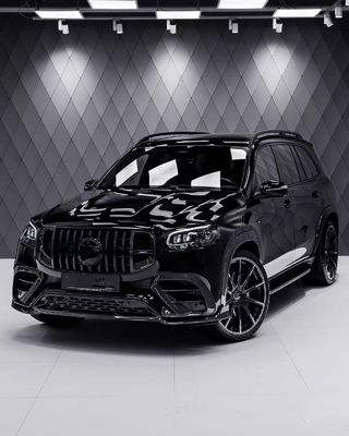 メルセデス X167 GLS450 カーボンファイバー ボディキット GLS アップグレード BSスタイル フロント リップ ディフューザー スポイラー ワイドボディキット